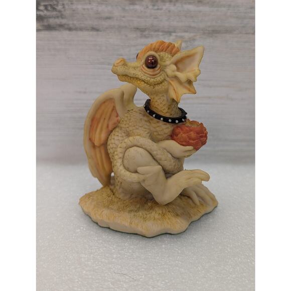 Vintage Enchantica Dragon Figurine 1988 Andrew Bill Resin Handpainted England - Picture 1 of 14